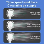 Portable Mini Handheld USB Charging Fan, Desktop Outdoor Travel Handheld Iceable Night Light - Image 2