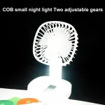 Portable Mini Handheld USB Charging Fan, Desktop Outdoor Travel Handheld Iceable Night Light - Image 3