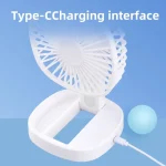 Portable Mini Handheld USB Charging Fan, Desktop Outdoor Travel Handheld Iceable Night Light - Image 4