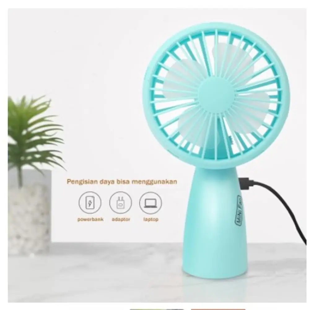 6465d0be3543d Portable Handheld Mini Fan Usb Rechargeable Ultra-quiet Dormitory Student Desk Cooling Fan(Lcd Lighting Fan) - Image 1