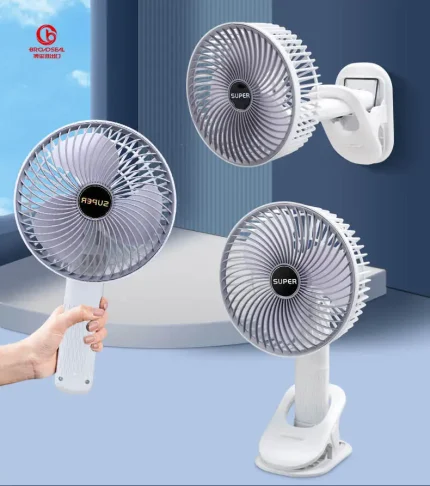 Mini Folding Fan 9 inch Pedestal Standing Fan Portable Usb Rechargeable Tower Table Desk Stand Fan