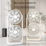 Double-Head High Wind Air Circulation Desktop Fan Portable Double-Layer Cooling Fan (SB-052 Desktop Fan)