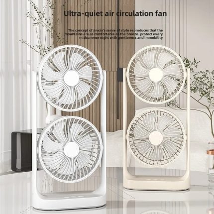 Double-Head High Wind Air Circulation Desktop Fan Portable Double-Layer Cooling Fan (SB-052 Desktop Fan)