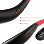 Fan Portable Hanging Neckband Fan USB Rechargeable Double Fans Air Cooler Conditioner Colorful Electric - Image 4