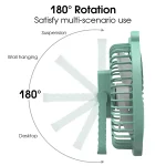 (Fill Light Fan) Portable Desktop Fan Camping Ceiling Fan Light Usb Charging Night Light - Image 5