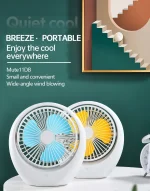Quiet Cool Mini Portable Desk Fan Usb Rechargeable Home Camping Car Adjustable Portable Fans - Image 2
