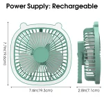 (Fill Light Fan) Portable Desktop Fan Camping Ceiling Fan Light Usb Charging Night Light - Image 3