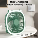 (Fill Light Fan) Portable Desktop Fan Camping Ceiling Fan Light Usb Charging Night Light - Image 6