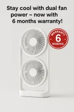 Double-Head High Wind Air Circulation Desktop Fan Portable Double-Layer Cooling Fan (SB-052 Desktop Fan) - Image 3