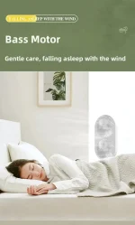 120° Adjustable High Speed Portable Double Head Desk Fan Rechargeable Fan Tilt 4 Speeds Cooling Fan - Image 3