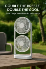 Double-Head High Wind Air Circulation Desktop Fan Portable Double-Layer Cooling Fan (SB-052 Desktop Fan) - Image 2