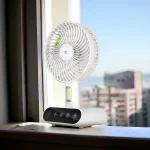 Rechargeable TableTouch Fan With Lamp USB Charging Portable Handheld 3 Gear Speed Desktop Mini Fan (DP 7624 ) - Image 3