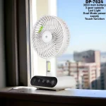 Rechargeable TableTouch Fan With Lamp USB Charging Portable Handheld 3 Gear Speed Desktop Mini Fan (DP 7624 ) - Image 5