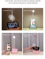 4 in 1 Multi-function LED Desk Lamp With Fan - Image 2