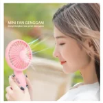 Portable Handheld Mini Fan Usb Rechargeable Ultra-quiet Dormitory Student Desk Cooling Fan(Lcd Lighting Fan) - Image 3