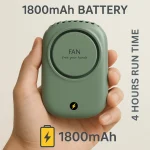 Portable Waist Hanging Fan Mini Neck Fans with Adjustable Bladeless USB Rechargeable Sports Cooling Fan (SB2501F) - Image 4